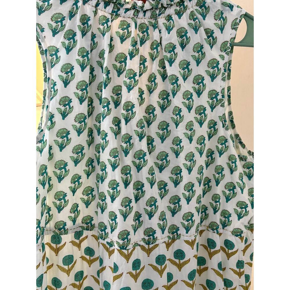 Philosophy Tiered Maxi Dress w/ Paisley Blues and Green Dress Sz XL - Picture 5 of 5